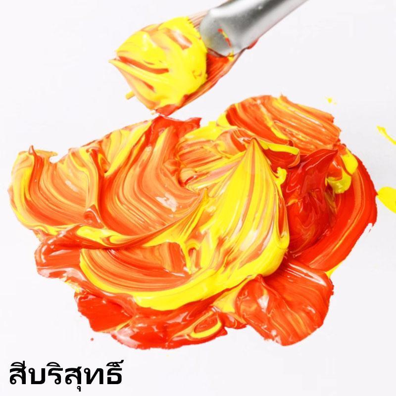 MW 12/24สี สีอะคริลิค 12ml พร้อมเครื่องมื ชุดสีอะคริลิค Acrylic Paint Set สำหรับการวาดภาพสีน้ำมัน