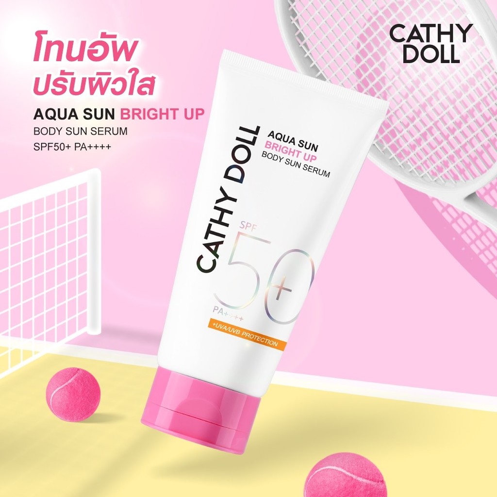 ซื้อ 1 บาท ลูกค้าใหม่ [1 ชิ้น] [ขนาด 50, 138] Cathy Doll Aqua Sun Body Sun Serum SPF50 PA+++ กันแดด ทาตัว สำหรับผิวกาย . - รูปที่ 2