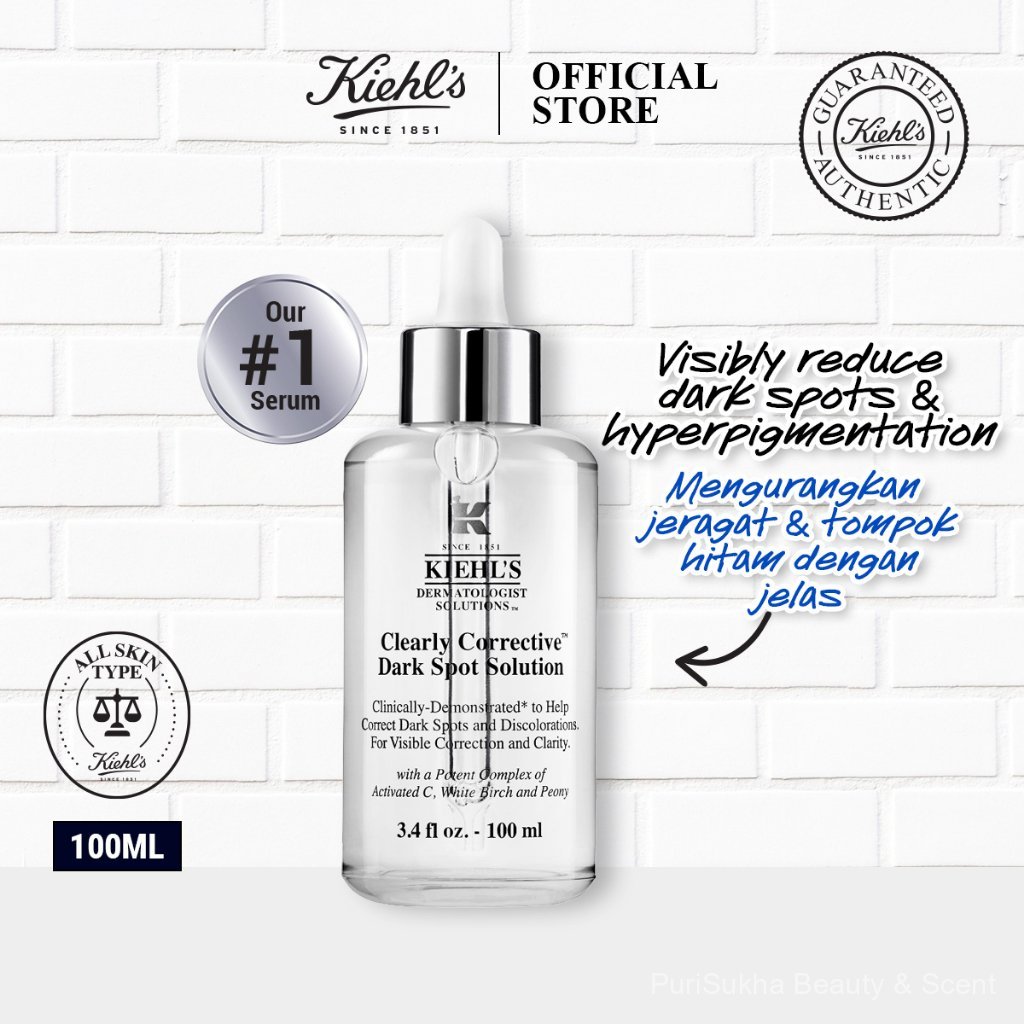 Kiehl's Clearly Corrective Dark Spot Solution Serum Reduce Hyperpigmentation and Acne Marks For All 