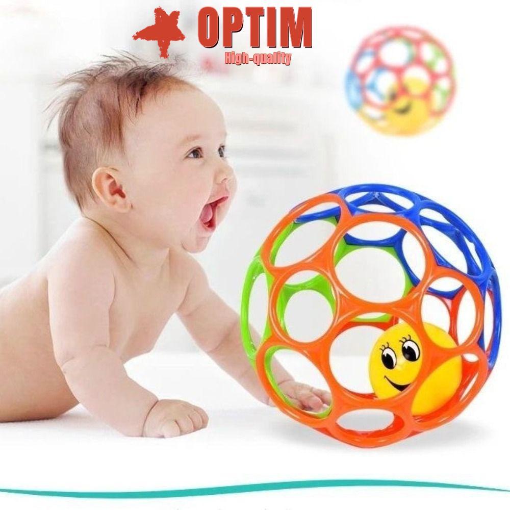 OPTIM ลูกบอลฝึกความแข็งแรง การฝึกจับเด็ก BPA-Free Bright Starts Oball อายุทารกแรกเกิดและขึ้นรู Rattl