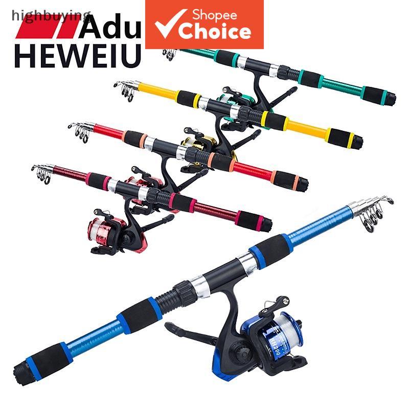 Akakuma 1.8M EVA Handle Glass Fiber Telescopic Fishing Rod สําหรับน้ําเค็มน้ําจืด Spinning Jigging R