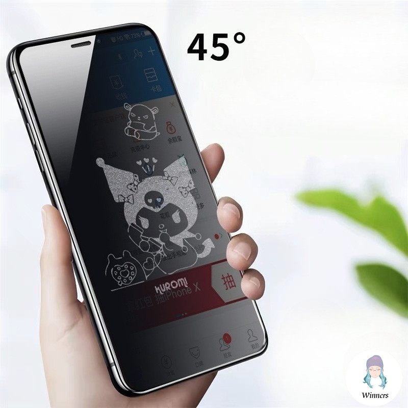 การ์ตูน Cinnamoroll Anti-Peeping กระจกนิรภัยป้องกันหน้าจอสําหรับ IPhone 17 16 15 14 13 ProMax HD ป้องกันการระเบิด Anti ลายนิ้วมือหน้าจอเกมเฉพาะป้องกันฟิล์ม ราคา ถูกที่สุด ดีลบีเคเค แกลเลอรีภาพที่ 7