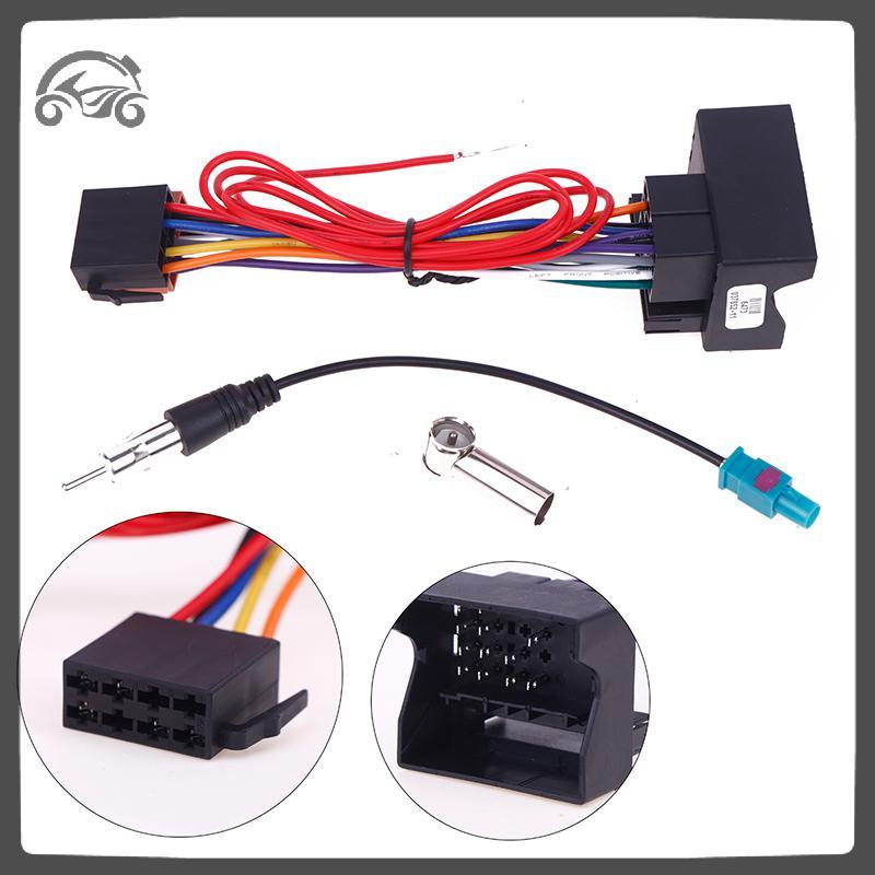 [8C11] 1 ชุดอัตโนมัติ DIY อุปกรณ์เสริมรถสเตอริโอ FM Audio ISO สายไฟสายเสาอากาศวิทยุสายไฟ Adapte สําห