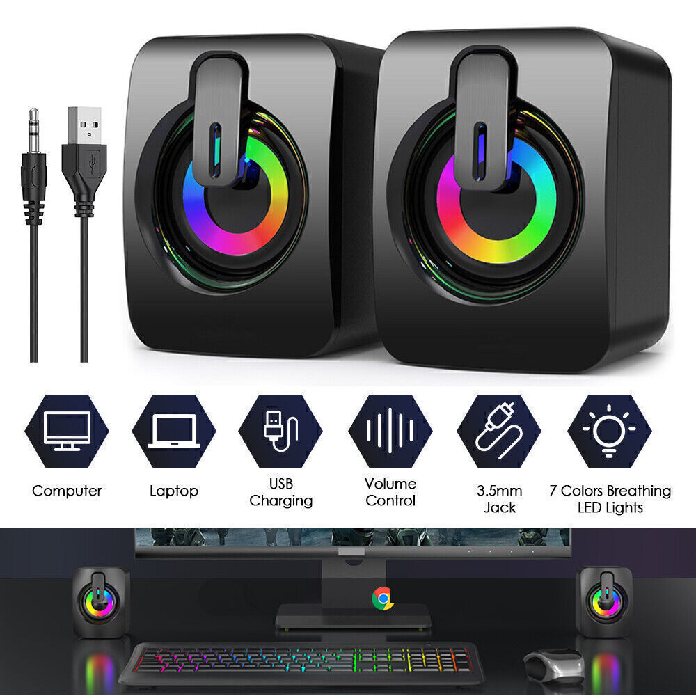 ลําโพง ลําโพงคอมพิวเตอร์ Speaker รุ่น A2 ลําโพงสเตอริโอ ลำโพงตั้งโต๊ะ ลำโพง คอมพิวเตอร์ เบส หนัก