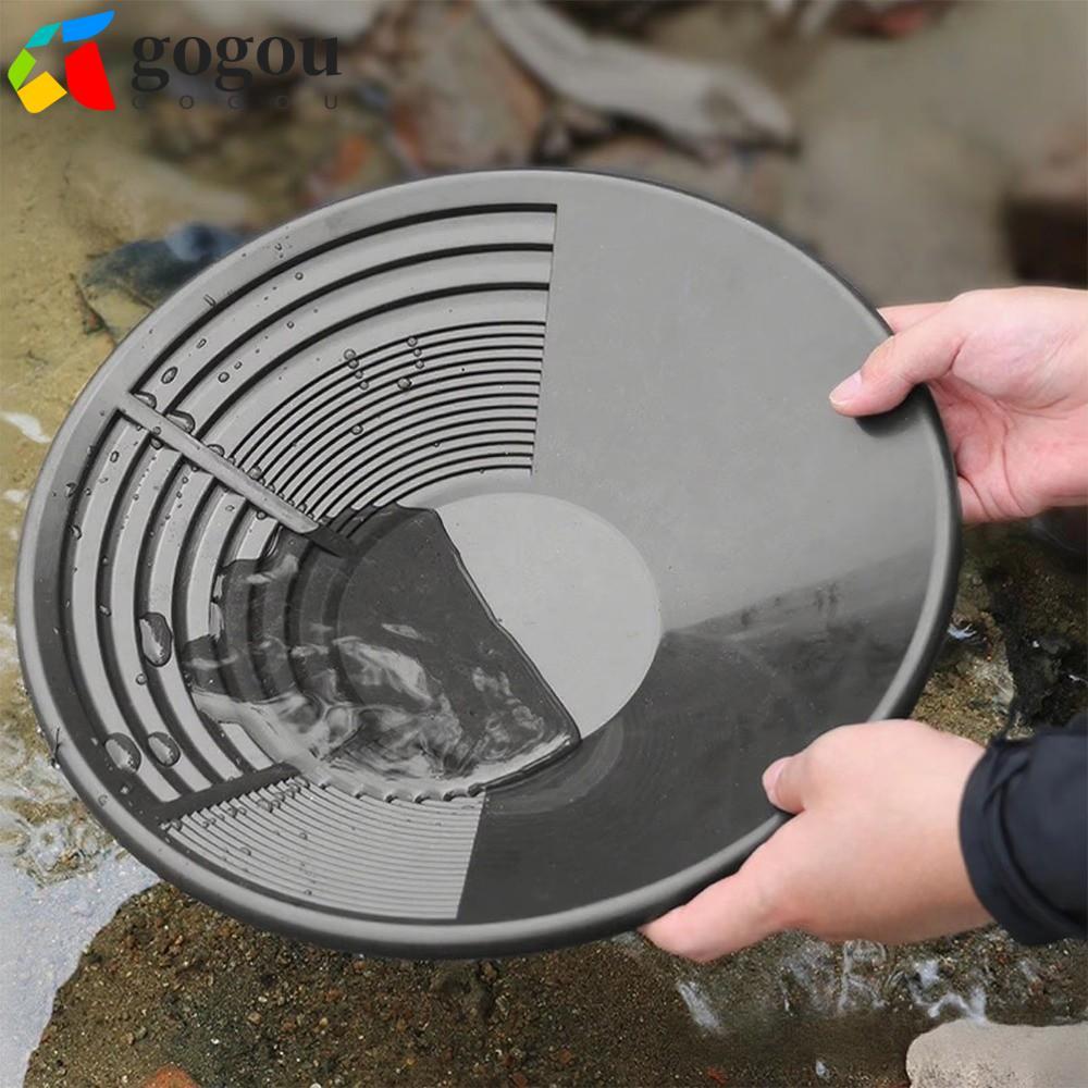GOGOU Gold Pan, พลาสติกทนทาน Gold Panning เครื่องมือที่มีประสิทธิภาพขนาดใหญ่ความจุพร้อม Riffle Desig