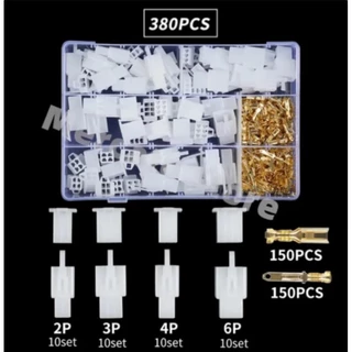 380pcs 2.8mm 2/3/4/6 pin ยานยนต์ขั้วสายไฟฟ้ารถจักรยานยนต์ปลั๊กชุดเชื่อมต่อสายไฟ ปลั๊กช่อง ปลั๊กสายไฟรถยนต์ ปลั๊ก ต่อ