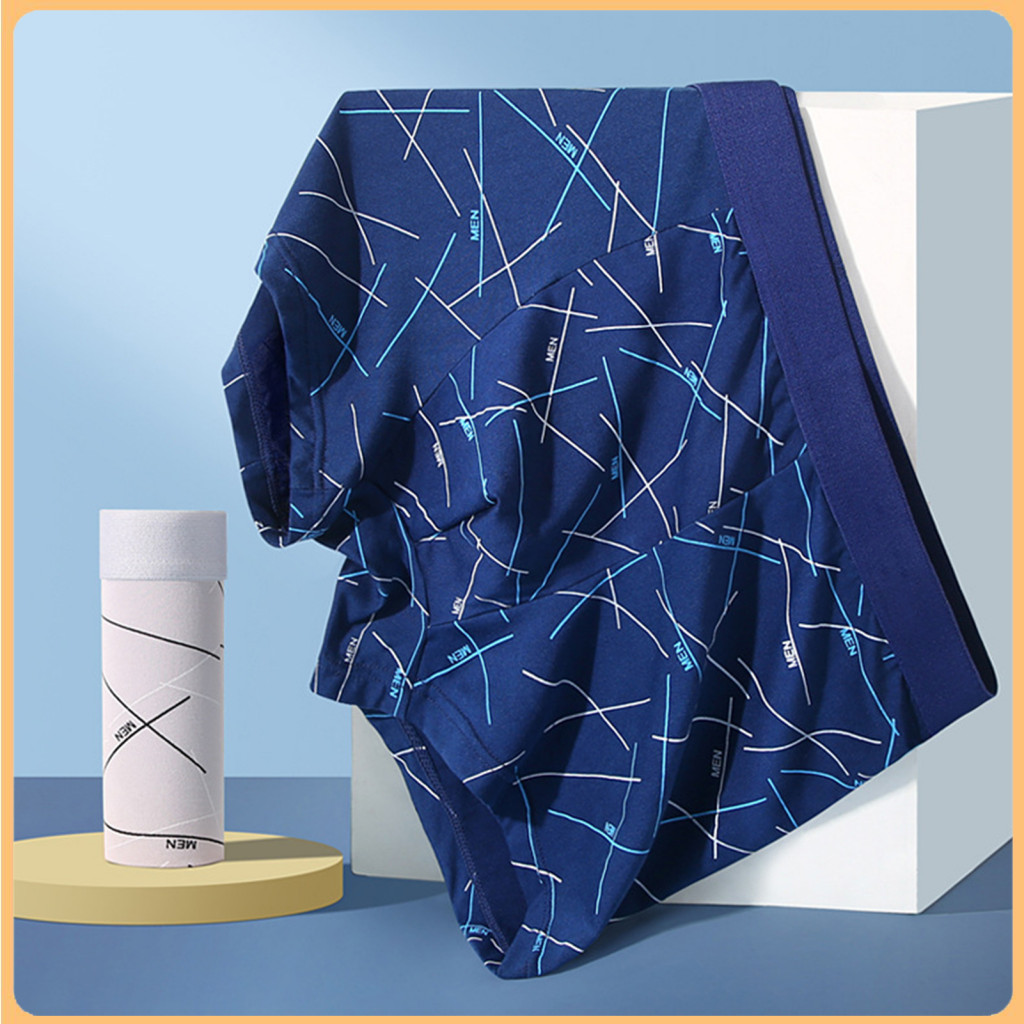 ซูเจี้ยนเซีย|  Breathable Men Boxers Soft Men Boxers ชุดชั้นในชายสบายพร้อมเทคโนโลยีแห้งเร็วและ U การ