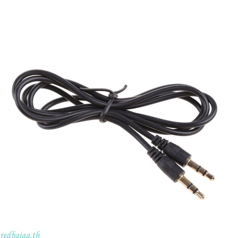 Redbaiaa 3 5mm Male to 3 5mm Male Headphone Slim for Head Conversion Cable 10cm