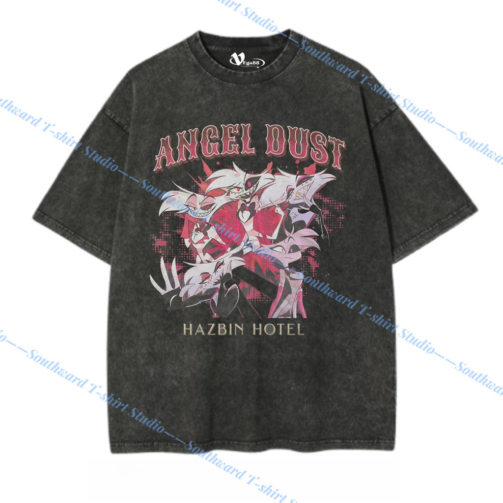 VEGA88 *angel dust hazbin hotel* เสื้อยืดโอเวอร์ไซส์ | เสื้อยืดโอเวอร์ไซส์ | เสื้อยืด Washed | ซักล้