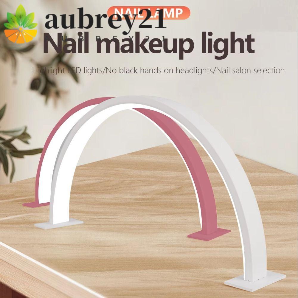 AUBREY1 โคมไฟเล็บรูปตัว U,หรี่แสงได้ 3 สีอ่อน Half Moon Nail Light, Professional ปรับความสว่าง 180 อ
