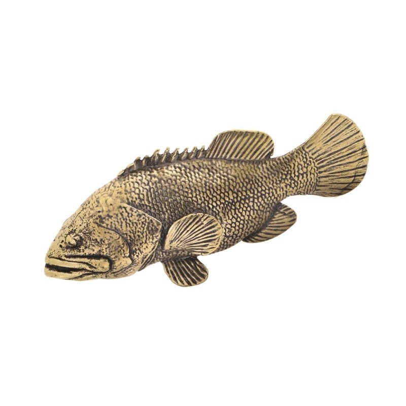 Love* Brasses Grouper Figurine โบราณเสร็จสิ้น Fengshui เครื่องประดับตกแต่งโต๊ะสํานักงาน