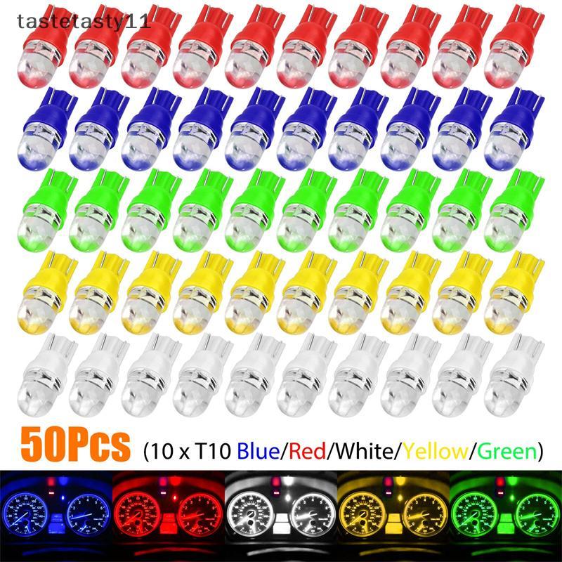 TA 50PCS T10 194 168 2825 LED Speedometer เครื่องมือ Gauge Cluster Dash หลอดไฟ TH