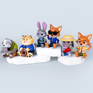 💥 จัดส่งจากประเทศไทย 💥6 ชิ้น Zootopia 2 คอสเพลย์ Judy Hopps Nick Wilde อะนิเมะรูป COD สต็อกรูปตุ๊กตาของเล่นสําหรับของขวัญเด็กคอลเลกชันเครื่องประดับรถตกแต่งเค้กตกแต่ง