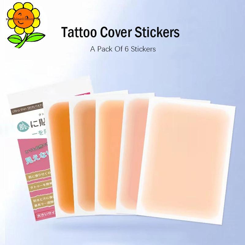 SUNSHOP 6PC กันน้ํา Tattoo Flaw ปกปิดเทปคลุมทั้งหมดสติกเกอร์คอนซีลเลอร์ Body Arm TH