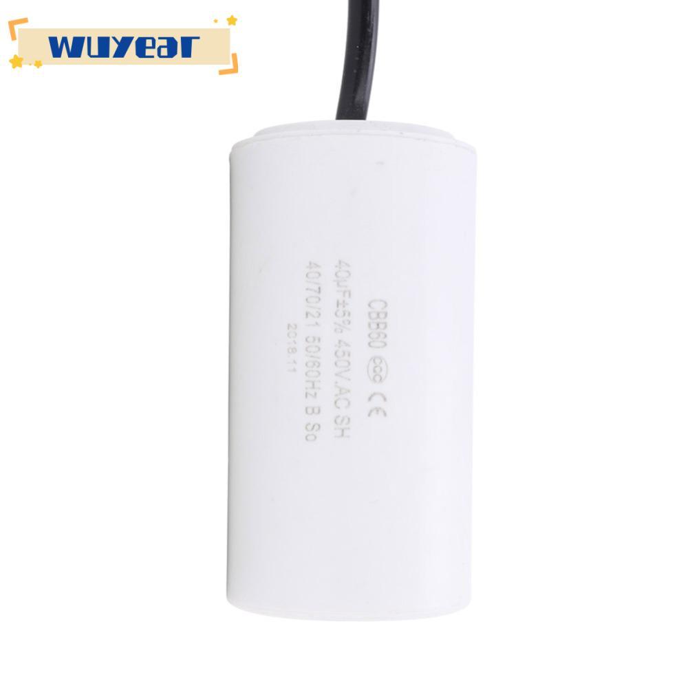 WUYEAR CBB60 Capacitor, 450V Mini Size Motor Running Capacitor, Stable Performance 40uf Appliance Ca