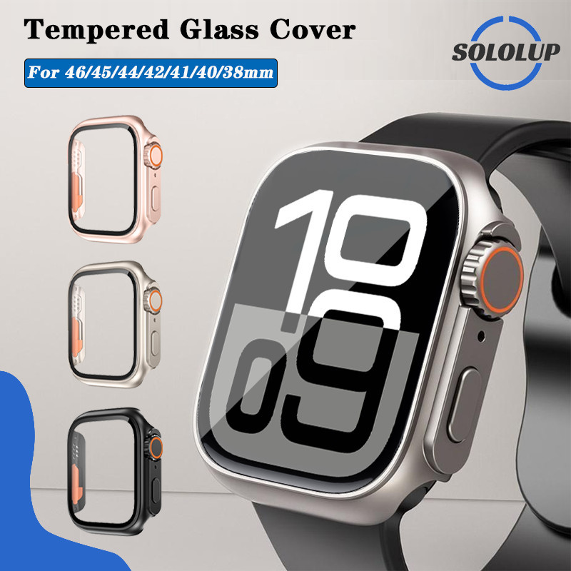 แก้วนิรภัย วัสดุPC ฝากป้องกัน for IWatch Apple Watch Series 11 10 9 8 7 6 5 4 SE 3 2 1 42mm 46mm 40mm 41mm 44mm 45mm 38