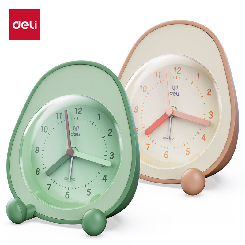 Deli LE302 นักเรียนใช้ FUN Four Hyun Pointer นาฬิกาปลุกเด็กนาฬิกาปลุกดิจิตอลเดสก์ท็อปนาฬิกาขนาดเล็กน