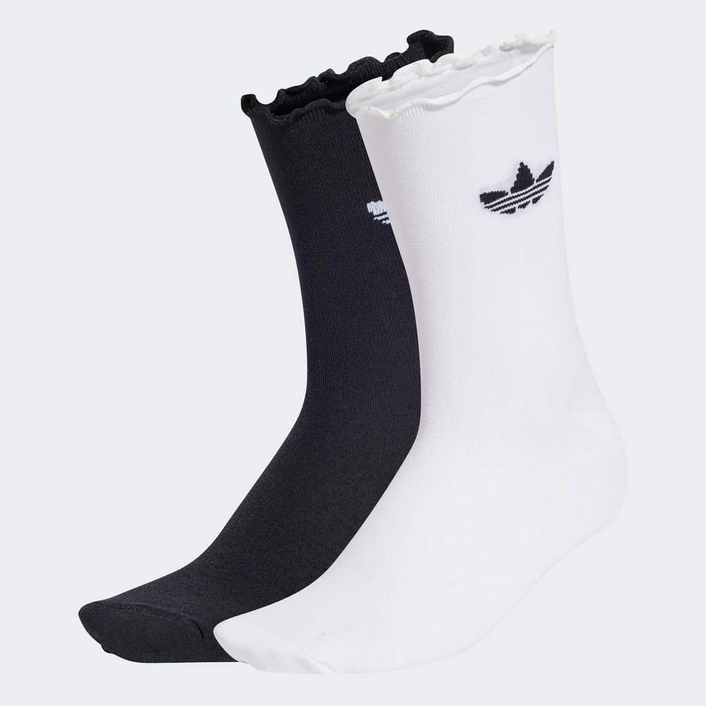 adidas ไลฟ์สไตล์ ถุงเท้าแต่งระบาย (2 คู่) ผู้หญิง สีขาว JD5623