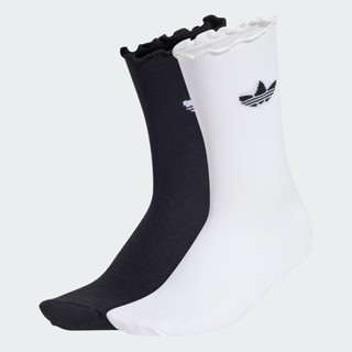 adidas Lifestyle Ruffle Socks 2 Pairs Women White JD5623