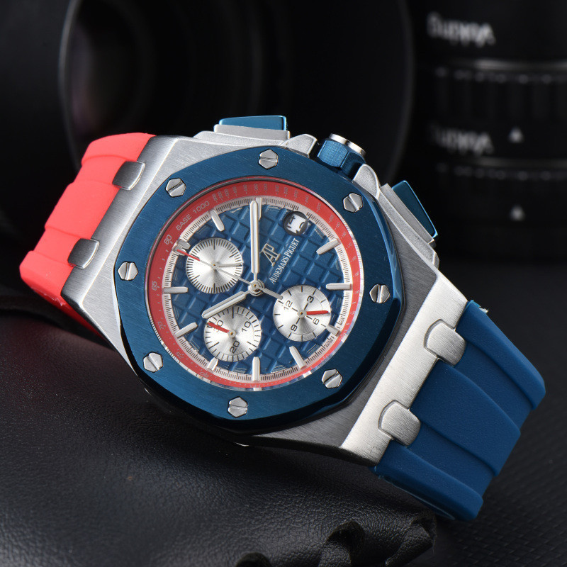 [รูปแบบใหม่] AP Men Watch 2025 แฟชั่นกีฬามัลติฟังก์ชั่ผู้ชายs นาฬิกายางรัดกันน้ําส่องสว่างนาฬิกาดิจิ