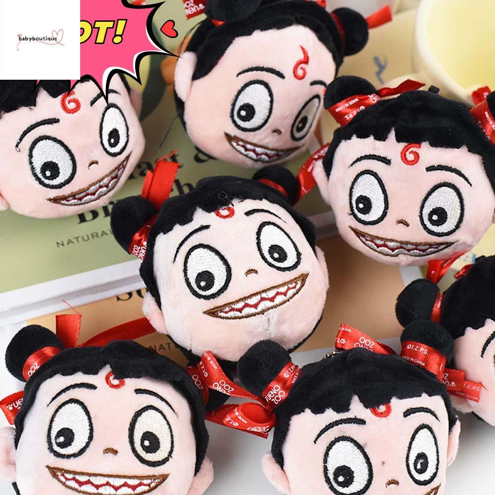 BABYBOUTIQUE NeZha 2 พวงกุญแจตุ๊กตา,สไตล์จีนกระเป๋าเป้สะพายหลังแขวน NeZha 2 พวงกุญแจรูป,การ์ตูนอะนิเ