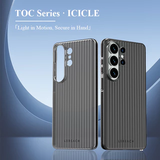 Lenuo & Lereach สําหรับ Samsung Galaxy S26 Ultra S26 S25 Ultra S24 Ultra เคสพีซีใส | 360° กรอบ TPU ป้องกันการกระแทก + การออกแบบด้ามจับหยักที่ทนทาน - บางเฉียบและน้ําหนักเบา