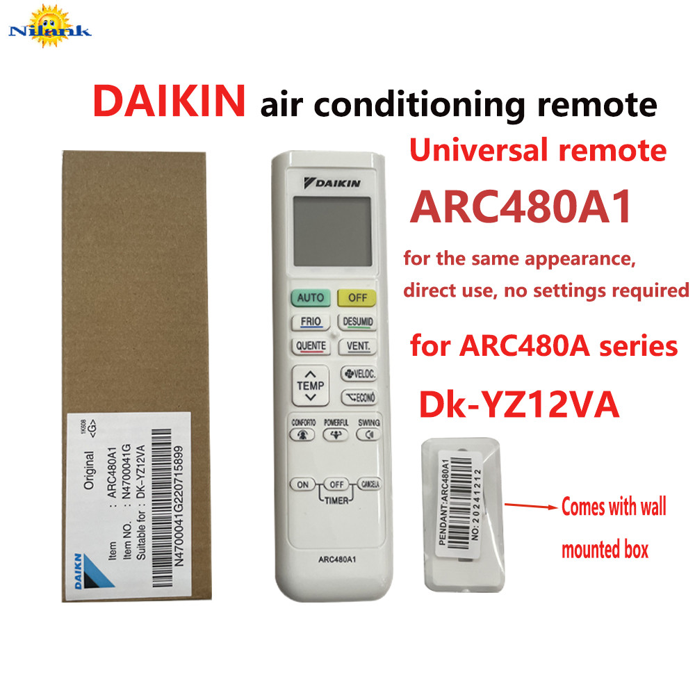 ของแท้ รีโมทแอร์ DAIKIN รีโมท รีโมทสากล ซีรีส์ทั่วไปARC480A ใช้โดยตรงโดยไม่ต้องตั้งค่า ARC480A1