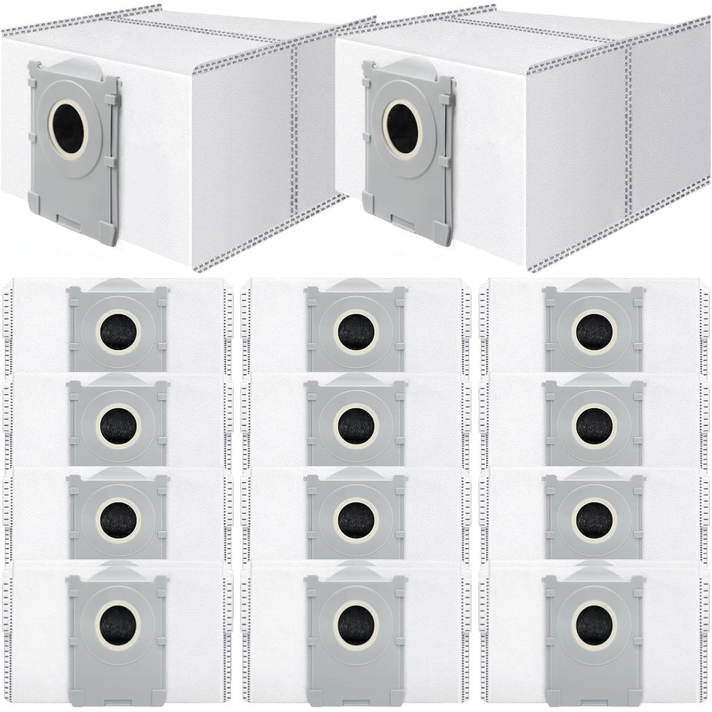 ถุงเก็บฝุ่นที่เปิดใช้งาน 14 ชิ้น, เข้ากันได้กับ Ecovacs Deebot X8 Pro Omni/T50 Pro Omni/T80 Omni/X9 