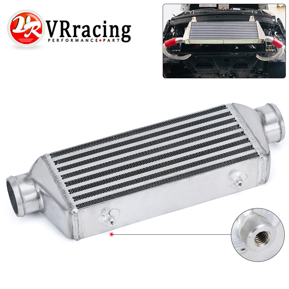 VR  320*140*65mm Universal Turbo Front Mount Intercooler Bar&Plate 2.5”Inlet Outlet High Flow Racing