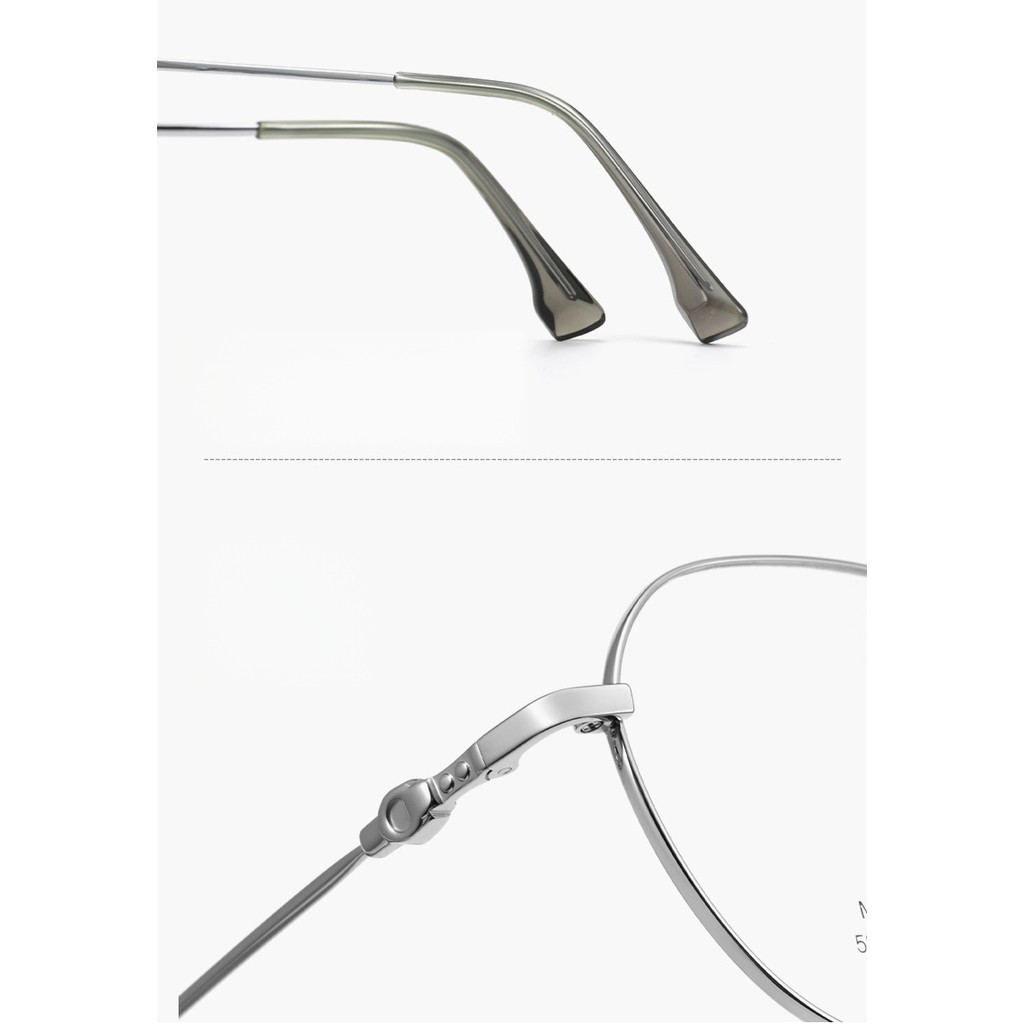 FIARDA แว่นตารอบไทเทเนียมสไตล์เรโทรสำหรับผู้หญิง และชาย แบบแฟชันพร้อมเลนส์ปรับได้ รหัส 58195F - รูปที่ 6