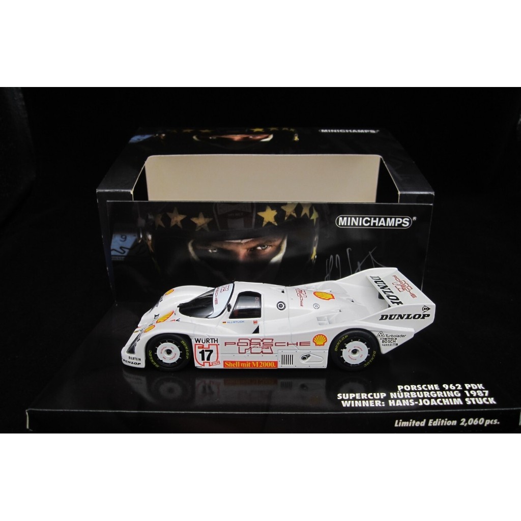 Minichamps 1 43 PORSCHE 962 PDK, Mini Cut PORSCHE 962, 1987 New Bowgrin Super Cup Champion, รุ่น STU