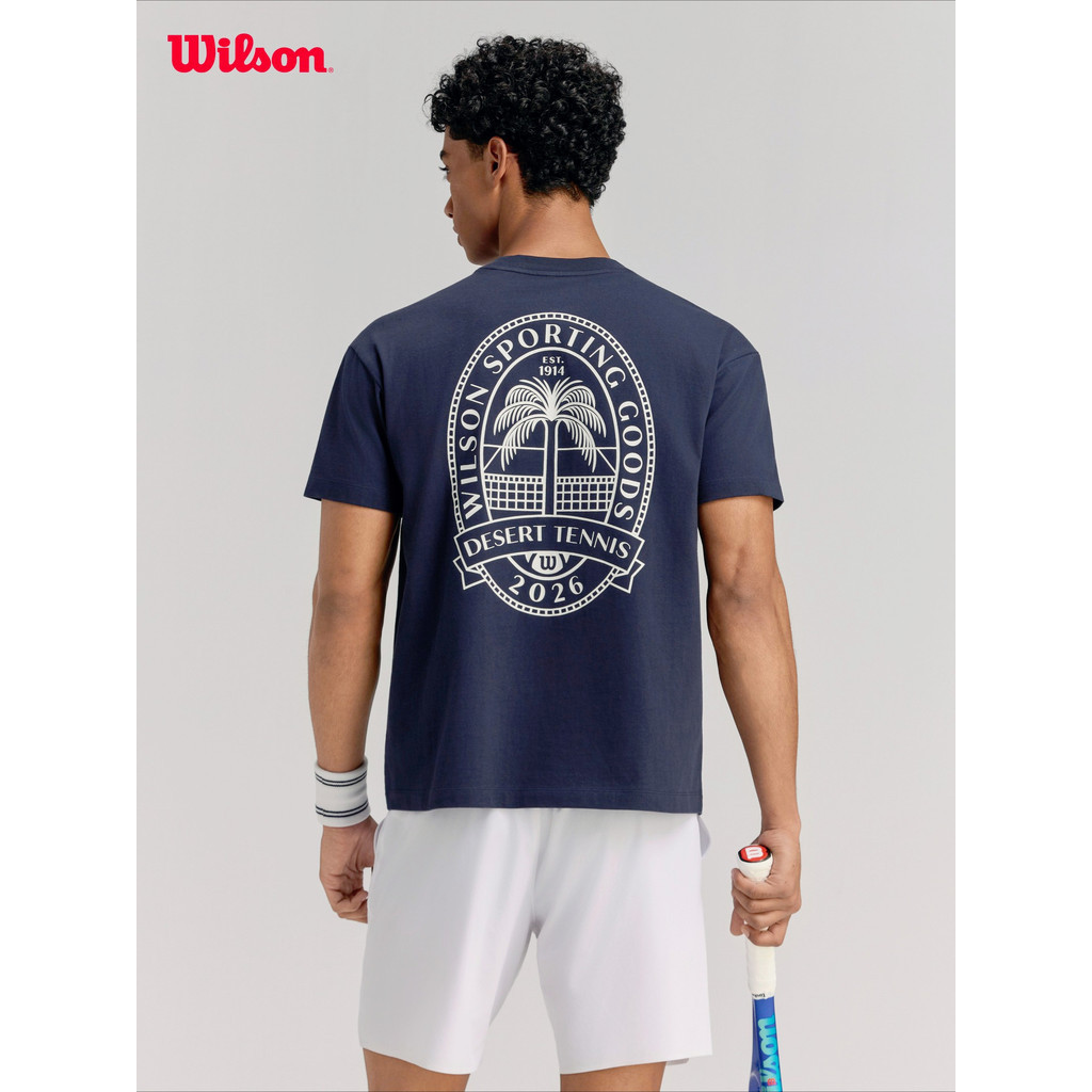 ฤดูร้อนสไตล์ unisex Wilson Tennis sport เสื้อยืดคอกลมแขนสั้น f
