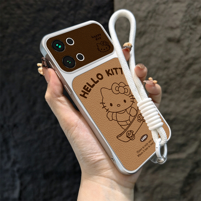 กรณีสําหรับVIVO Y28 4Gเคสโทรศัพท์Softcaseซิลิโคนกันกระแทกออกแบบใหม่ความงามพร้อมที่วางแมวน่ารักสีชมพูสําหรับสาวโปร่งใสYTFUZJ1