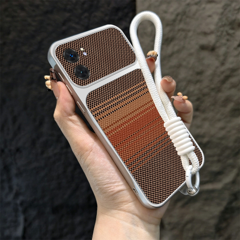 เคสสําหรับ OPPO a6x A6 PRO 4g A6t a6S A6c PRO A6 5g เคสโทรศัพท์ Softcase ซิลิโคนกันกระแทกความงามการออกแบบใหม่พร้อมเชือกเส้นเล็กสําหรับสาวน่ารักสีน้ําตาล TBZSGZ1