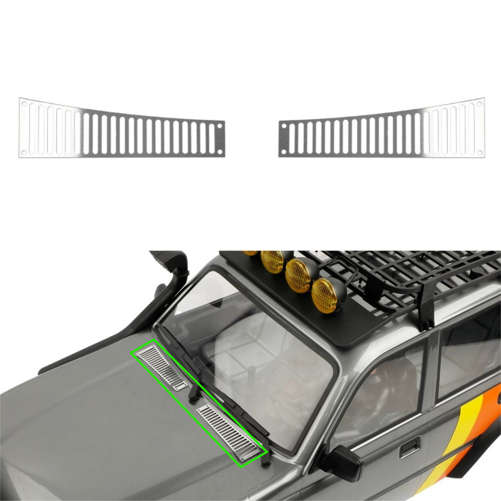 แผงตกแต่งตะแกรงกระจายความร้อนโลหะสําหรับ 1/10 FMS FCX10 LC80 RC Crawler รถ