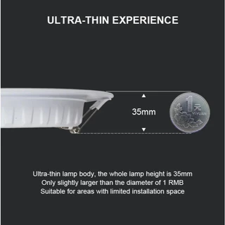 CANMEIJIA 3 สี ไฟดาวน์ไลท์ 2.5/3.5/4/6'' ดาวน์ไลท์ LED โคมไฟเพดาน ไฟled 6/9/12/18W แบบบาง หลอดไฟ กลม ไฟฝังฝ้า