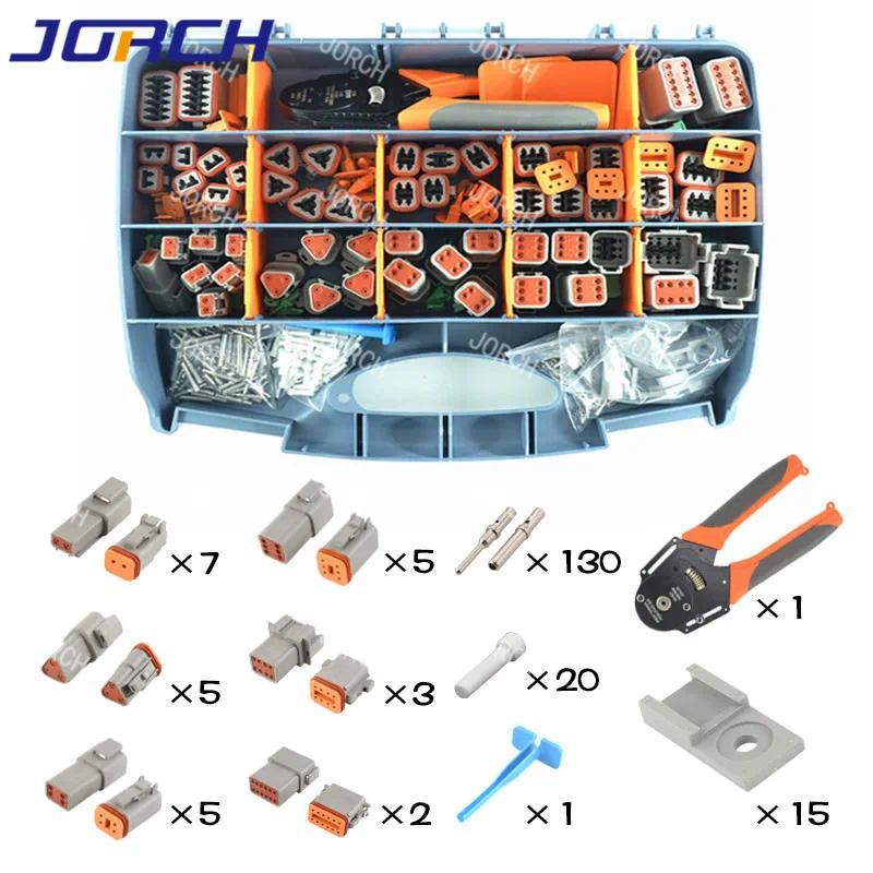 J 2-12 Pin DT Deutsch Series กันน้ํา Auto Connector ชุด Solid Contacts พร้อม CRIMPING & เครื่องมือกํ