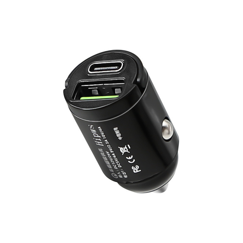 12V/24V Dual USB Fast Car Charger อะแดปเตอร์ที่จุดบุหรี่ที่ซ่อนอยู่สําหรับโทรศัพท์