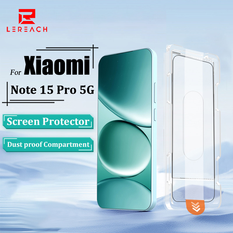 Lereach Quick Paste ฟิล์มกระจกนิรภัยสําหรับ Xiaomi Redmi Note 15 Pro Note 14 Note 13 Pro Plus 1-2 ชิ้นความละเอียดสูงป้องกันการระเบิด Anti-Paste Smooth Touch ปลดล็อคอย่างรวดเร็ว