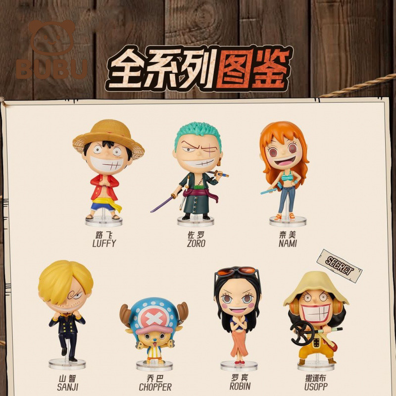 ราคาเข็ม MINISO one piece Classic Character one piece Mystery Box one piece Zoro Figure Jewelry & **