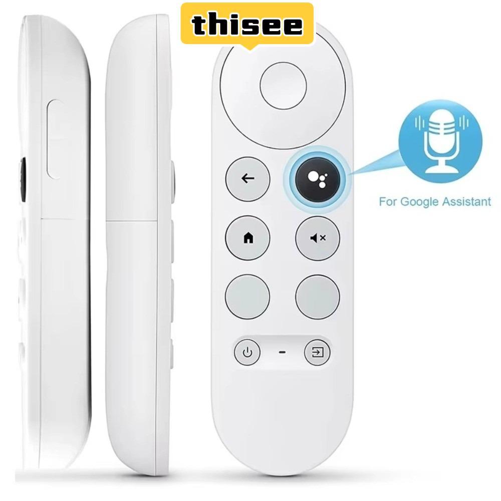 GODGEOUS สําหรับ Google Chromecast Remote, G9N9N Snow Color Replacement Voice Remote Control, การออก