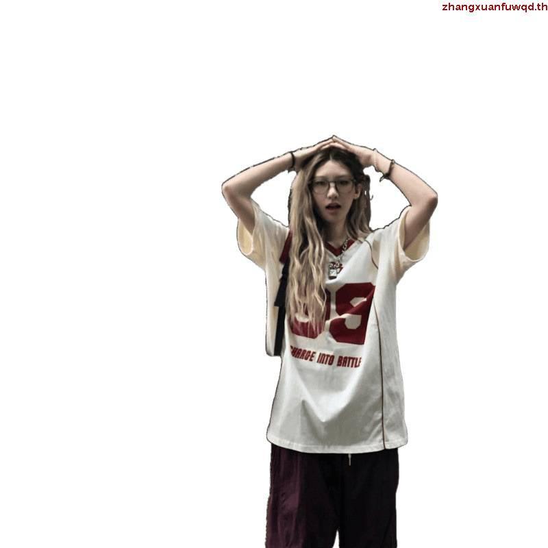 Ready "99" Oversize Vneck Jersey/Athletic Tee Oversize T-Shirt/Oversize Jersey T-Shirt Top