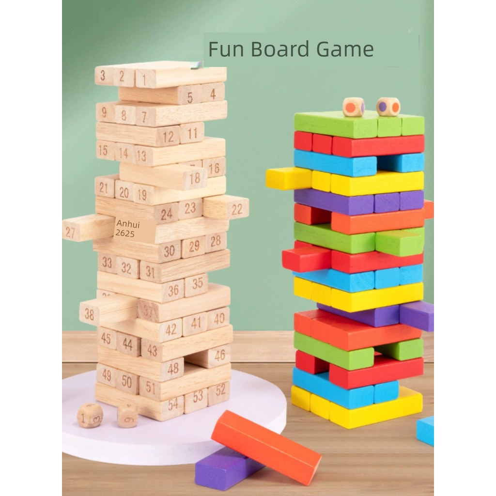 toy ถุงสุ่มจิ๋ว Jenga ไม้เกมกระดานของเล่นเด็กปริศนา