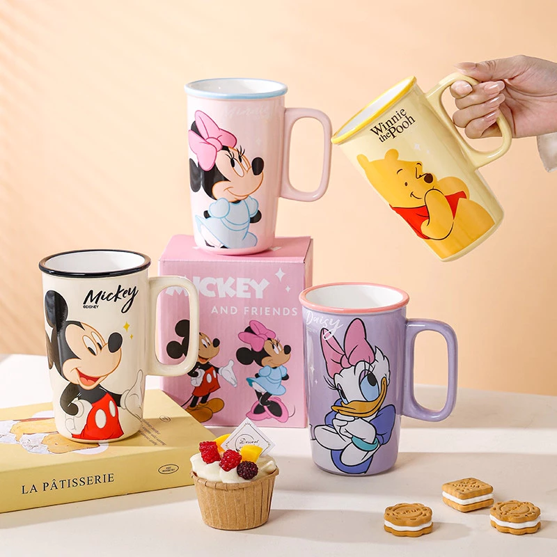แก้วเซรามิก CGH Stitch 500 มล. แก้วทนความร้อน Disney Stitch พร้อมหูจับ แก้วกาแฟ ของขวัญสำหรับแฟนสาว