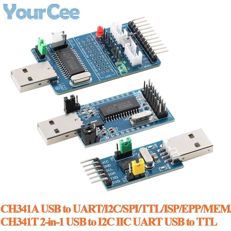 CH341A USB ถึง SPI I2C IIC UART TTL ISP โมดูลอะแดปเตอร์อนุกรม EPP/MEM Converter แปรงอนุกรม Debacadin