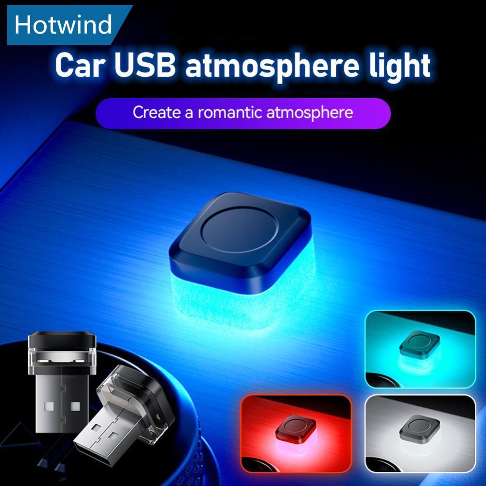 HW USB ภายในรถ Ambient บรรยากาศไฟ LED สัญญาณไฟอัตโนมัติโคมไฟอ่านหนังสือตกแต่ง R6T8
