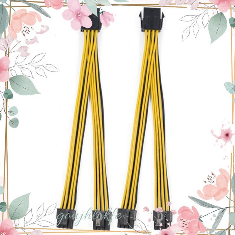 2 ชิ้น CPU 8Pin หญิง 1 ถึง 2 ชาย 4 + 4Pin Y Splitter สายไฟ 18AWG 20 ซม. goujhlokfe.th