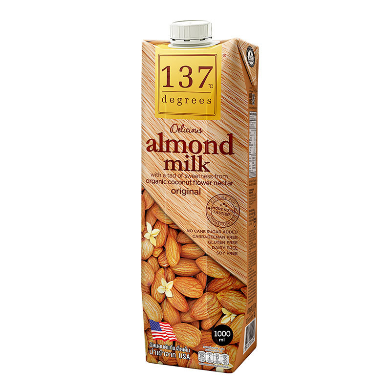 137 ดีกรี นมอัลมอนด์ ออริจินอล 1 ล. (137 DEGREES Almond Milk Original 1 l)