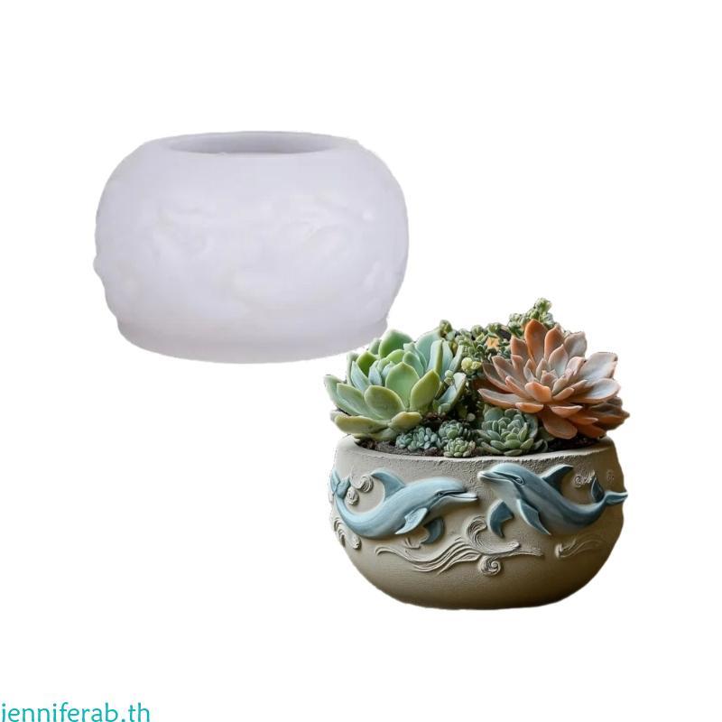 Jenniferab Handcrafted แม่พิมพ์ซิลิโคน Dolphin เนื้อซิลิโคนสําหรับที่ไม่ซ้ํากันเรซิ่น Art Creations 