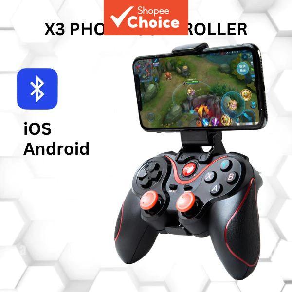 X3 คอนโทรลเลอร์ไร้สายสําหรับ Android iOS PC TV Box จอยสติ๊กไร้สายพร้อมตัวแปลง OTG